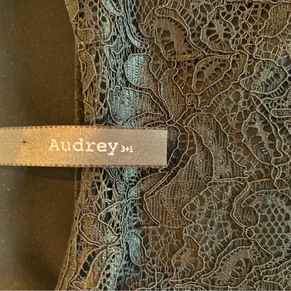 Audrey 3+1 Black Lace Sheath Mini with Belled Sleeves - Picture 4 of 10
